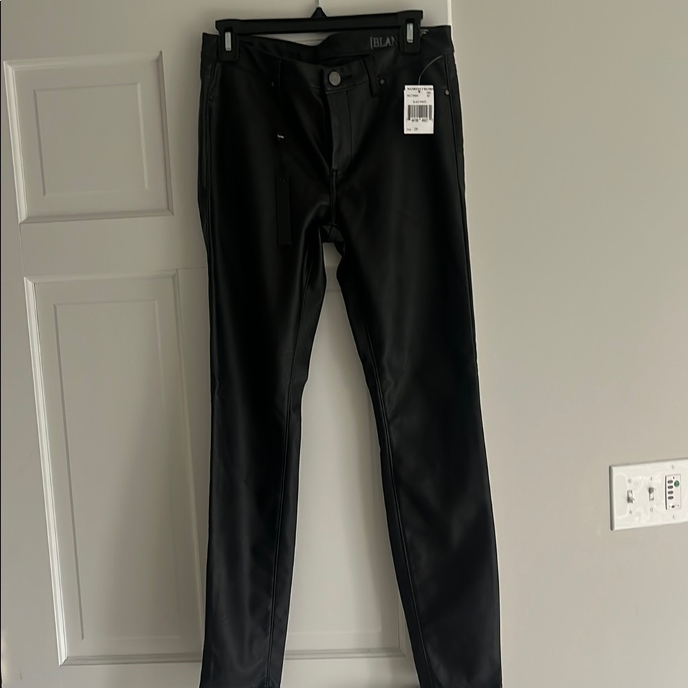 NWT BLANKNYC Black Faux Leather Pants size 28